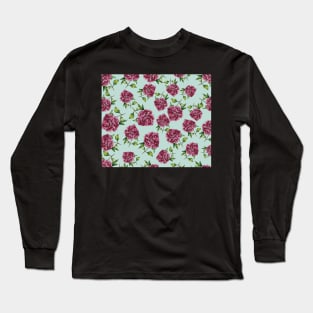 Watercolour Hydrangea Surface Pattern Design Long Sleeve T-Shirt